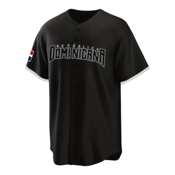 Dominican Republic Juan Soto 22 Baseball Jersey Stitched Black New York Mets 2XL - Picture 2 of 5